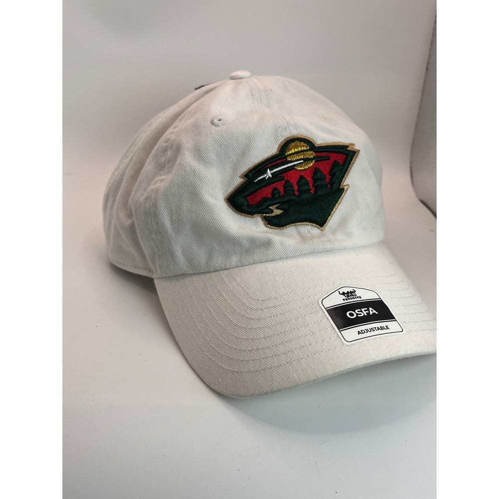 Fan Favorite Minnesota Wild Hat Unisex OSFA White NEW Embroidered Adjustable